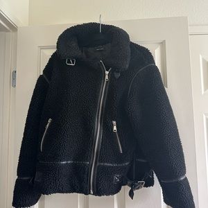 Black New Look Sherpa Jacket
